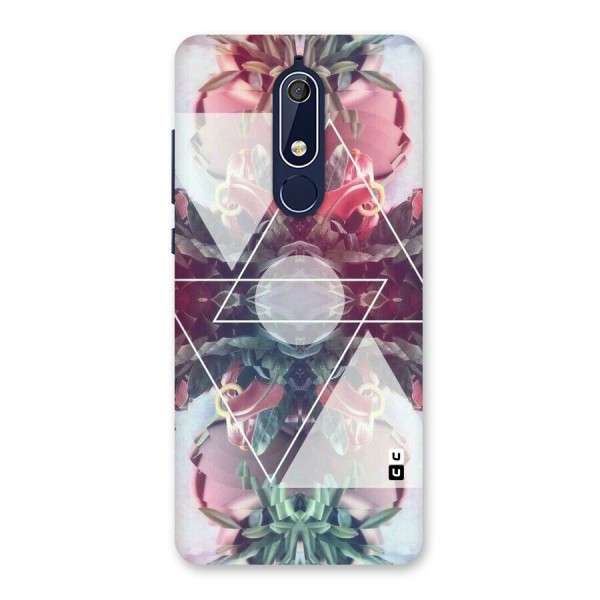 Floral Triangle Back Case for Nokia 5.1