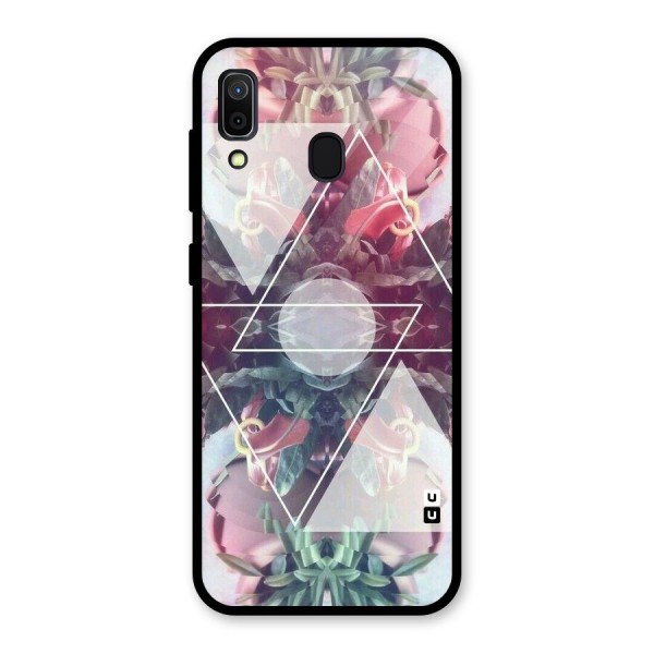 Floral Triangle Glass Back Case for Galaxy A30