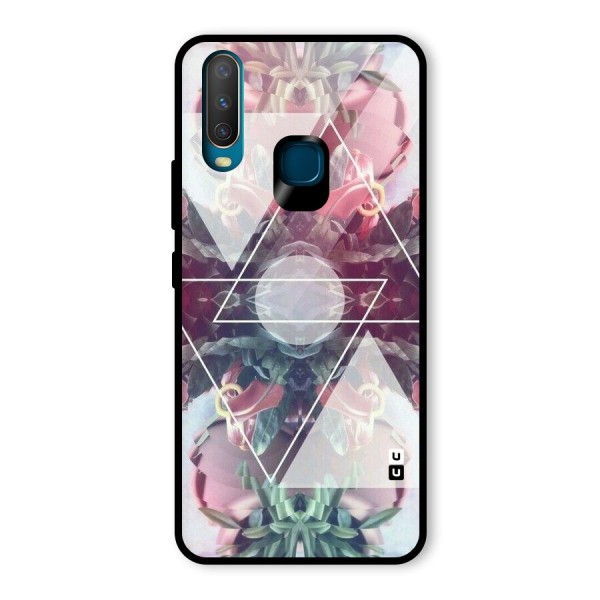 Floral Triangle Glass Back Case for Vivo Y12