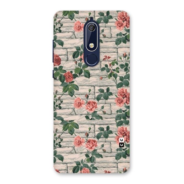 Floral Wall Design Back Case for Nokia 5.1