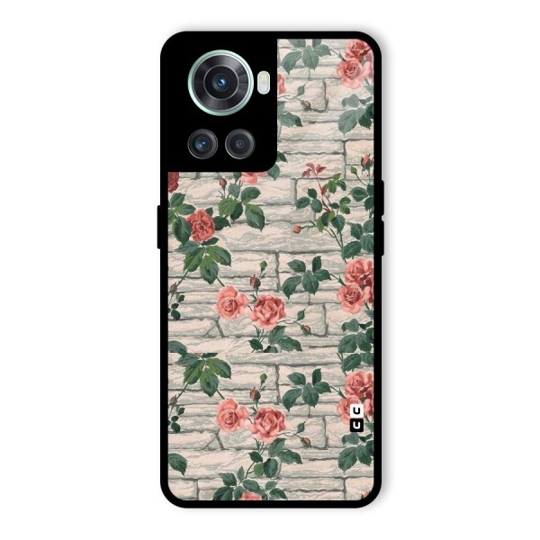 Floral Wall Design Glass Back Case for OnePlus 10R
