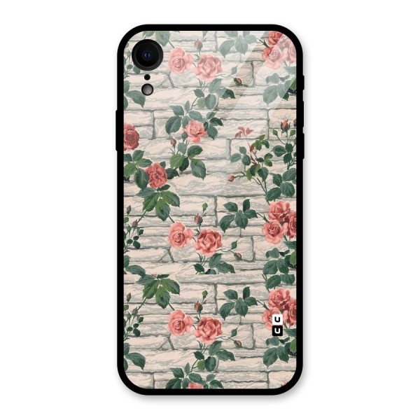 Floral Wall Design Glass Back Case for XR