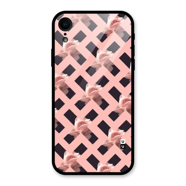 Floral X Design Glass Back Case for XR