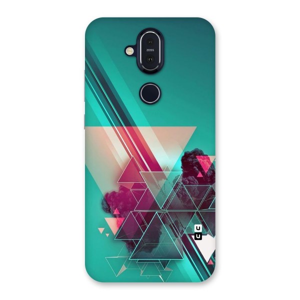 Floroscent Abstract Back Case for Nokia 8.1