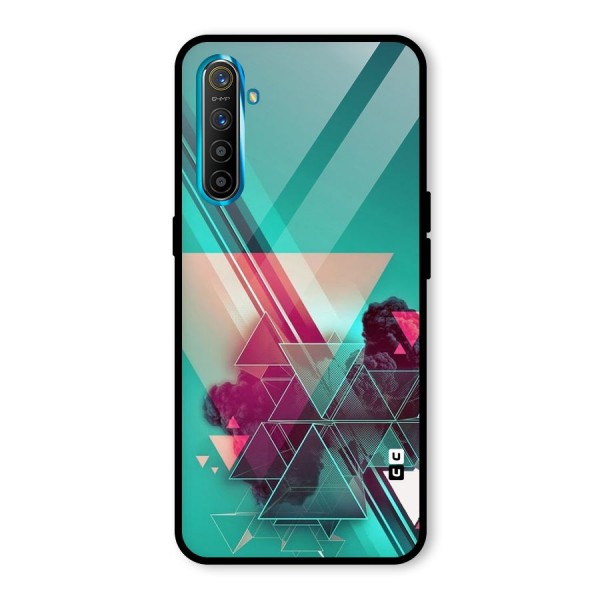 Floroscent Abstract Glass Back Case for Realme X2