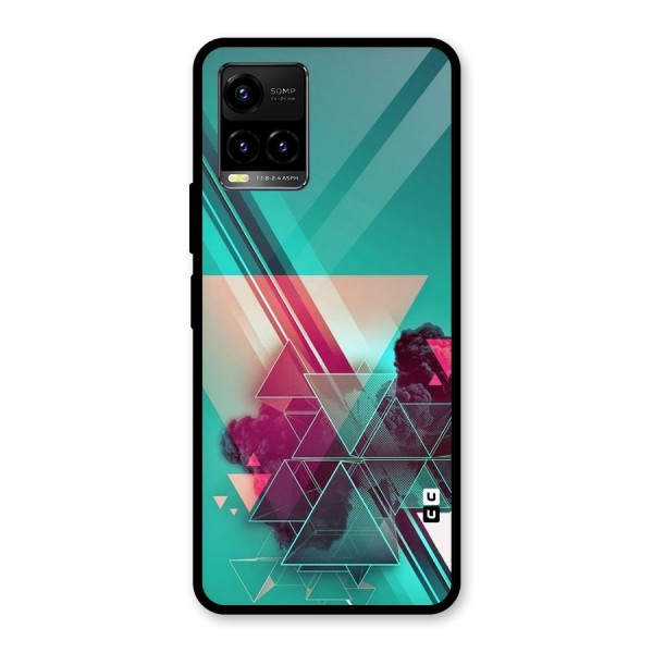 Floroscent Abstract Glass Back Case for Vivo Y21A