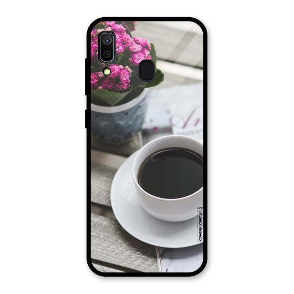 Flower And Blend Glass Back Case for Galaxy A30