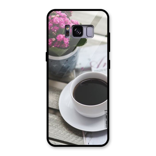 Flower And Blend Glass Back Case for Galaxy S8