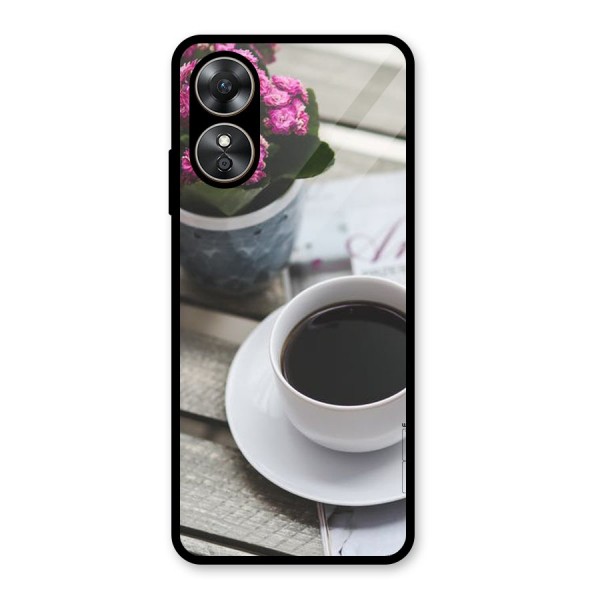 Flower And Blend Glass Back Case for Oppo A17