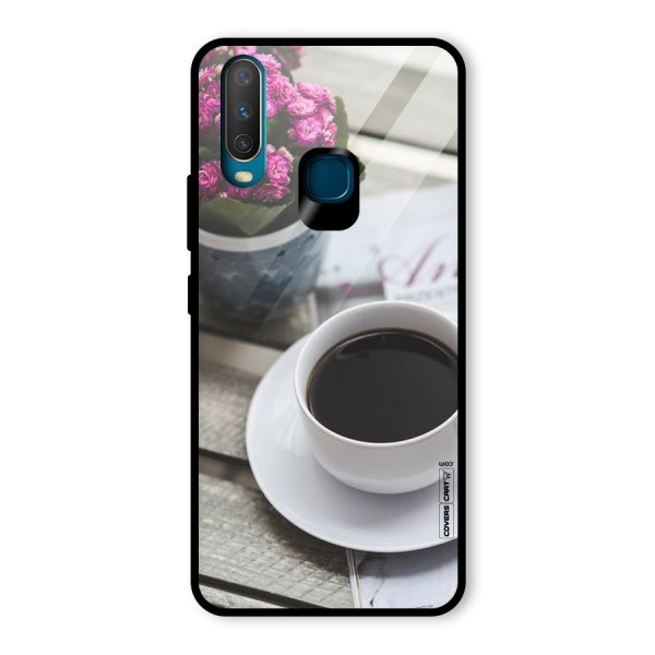 Flower And Blend Glass Back Case for Vivo Y12