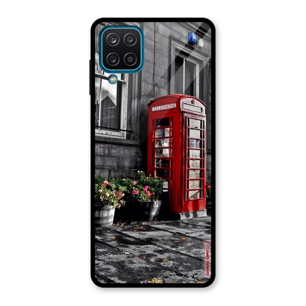 Flower And Booth Glass Back Case for Galaxy A12