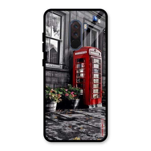 Flower And Booth Glass Back Case for Poco F1