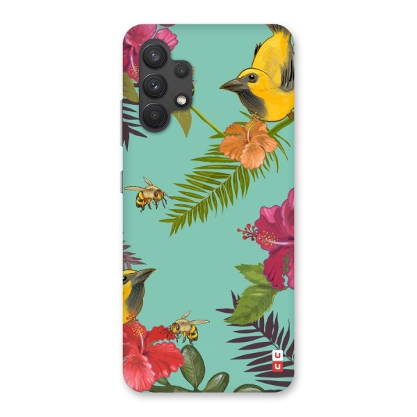 Flower Bird and Bee Back Case for Galaxy A32