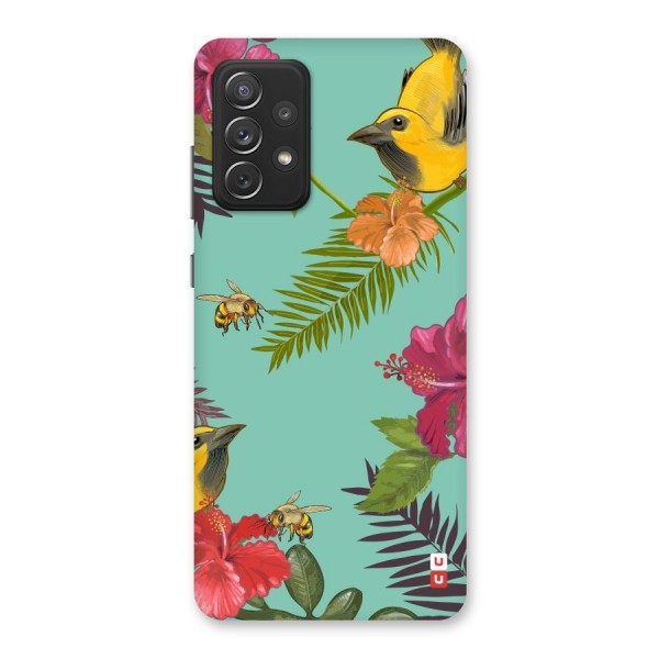 Flower Bird and Bee Back Case for Galaxy A72