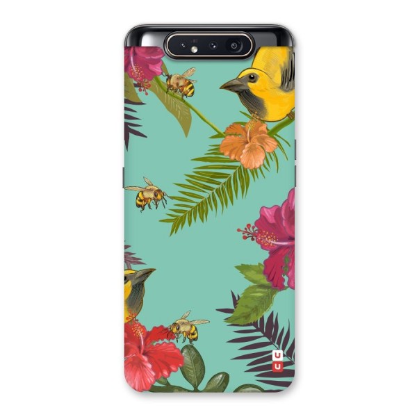 Flower Bird and Bee Back Case for Galaxy A80