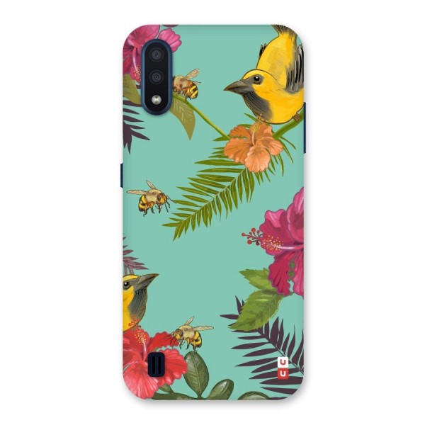 Flower Bird and Bee Back Case for Galaxy M01