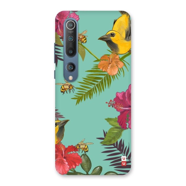 Flower Bird and Bee Back Case for Mi 10