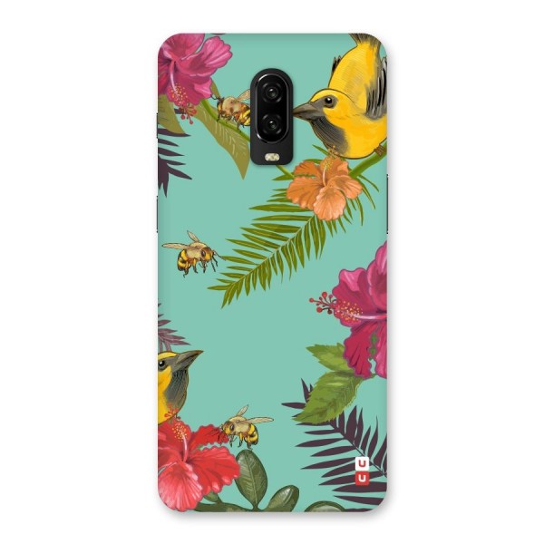 Flower Bird and Bee Back Case for OnePlus 6T