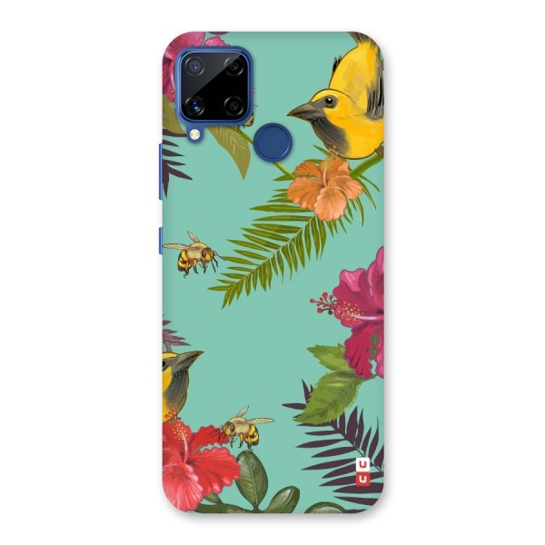 Flower Bird and Bee Back Case for Realme C12