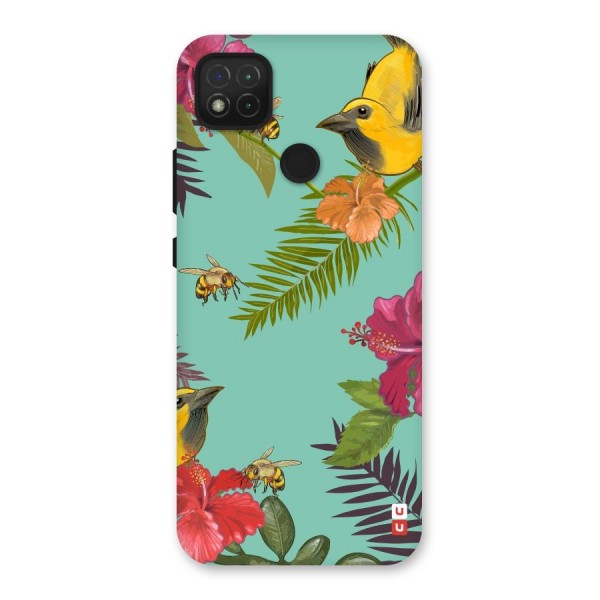 Flower Bird and Bee Back Case for Redmi 9C