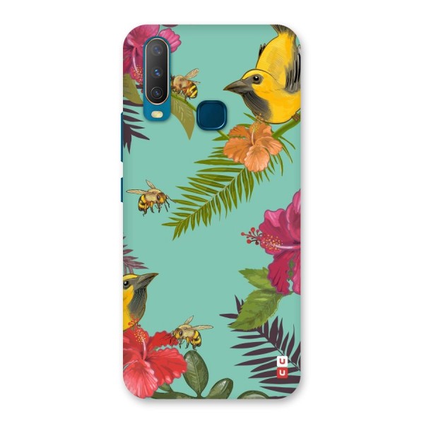 Flower Bird and Bee Back Case for Vivo Y12