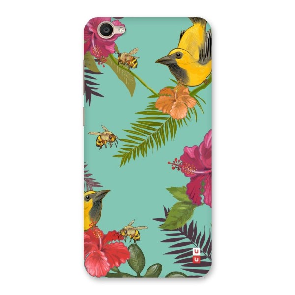 Flower Bird and Bee Back Case for Vivo Y55s