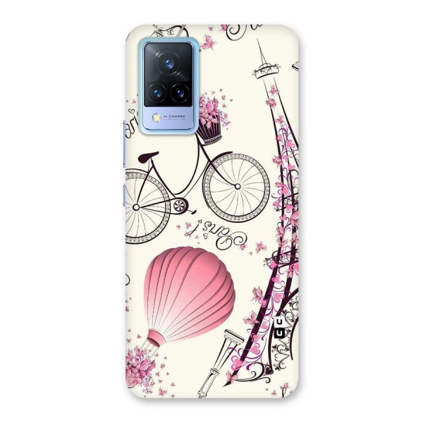 Flower Clipart Back Case for Vivo V21 5G