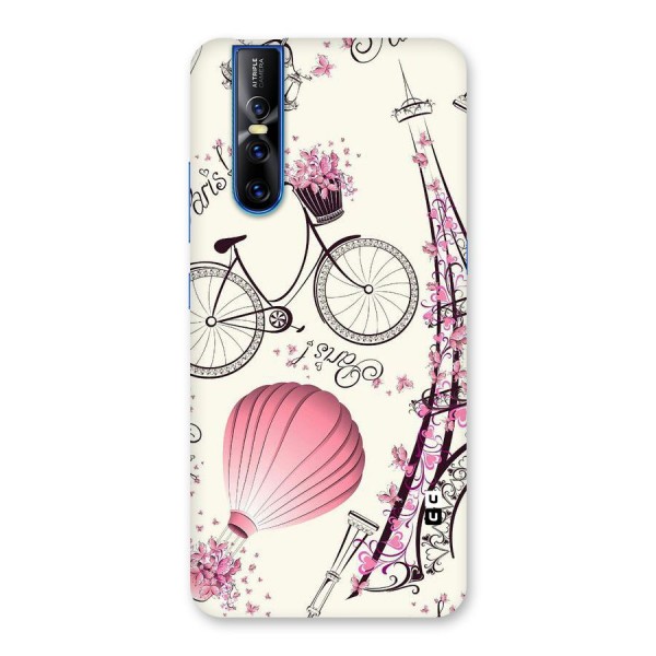 Flower Clipart Design Back Case for Vivo V15 Pro