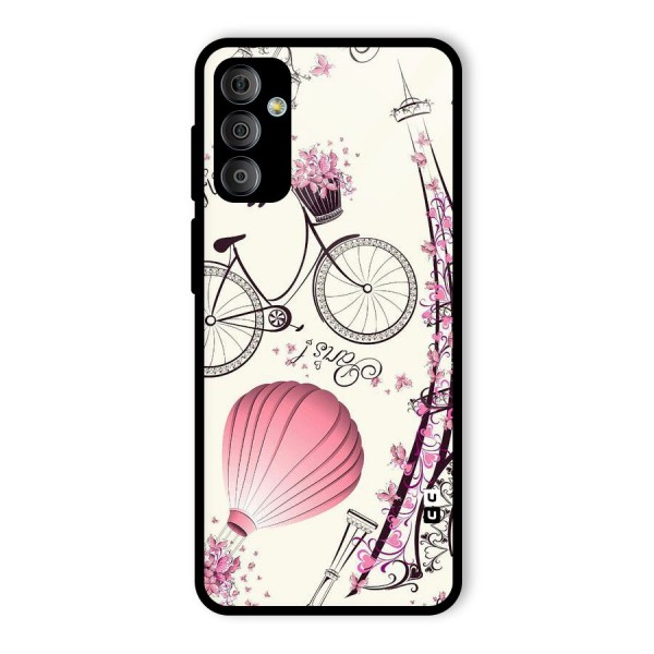 Flower Clipart Design Glass Back Case for Galaxy F23