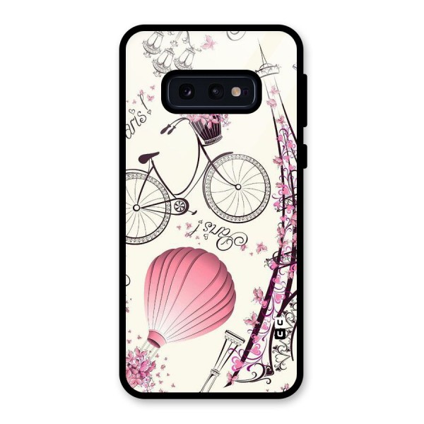 Flower Clipart Design Glass Back Case for Galaxy S10e