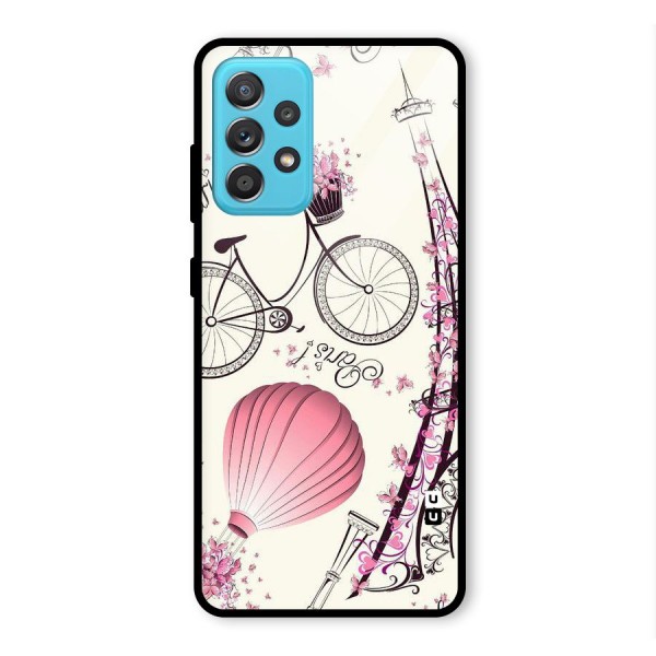 Flower Clipart Glass Back Case for Galaxy A52s 5G