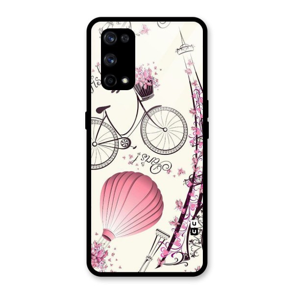 Flower Clipart Glass Back Case for Realme X7 Pro