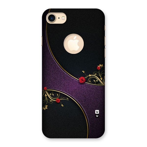 Flower Curves Back Case for iPhone 8 Logo Cut