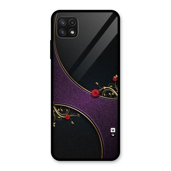 Flower Curves Glass Back Case for Galaxy A22 5G