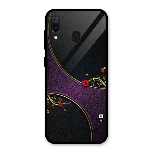 Flower Curves Glass Back Case for Galaxy A30