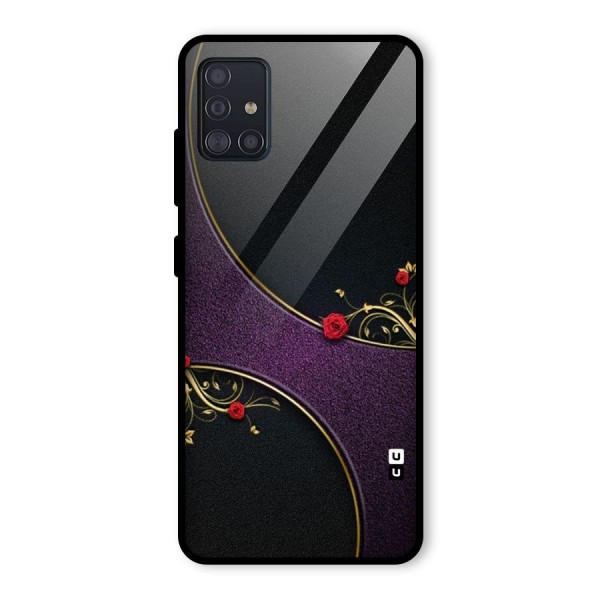 Flower Curves Glass Back Case for Galaxy A51