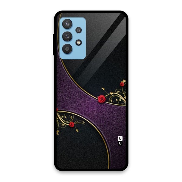 Flower Curves Glass Back Case for Galaxy M32 5G