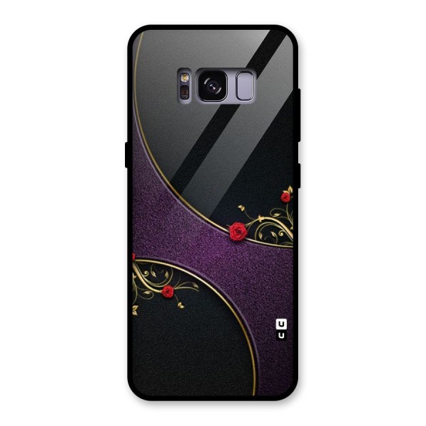 Flower Curves Glass Back Case for Galaxy S8