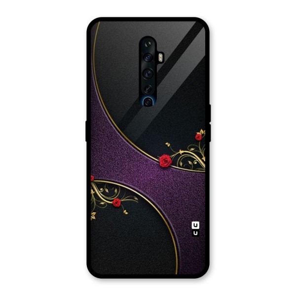 Flower Curves Glass Back Case for Oppo Reno2 Z