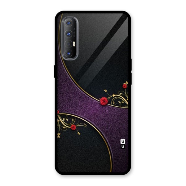 Flower Curves Glass Back Case for Oppo Reno3 Pro