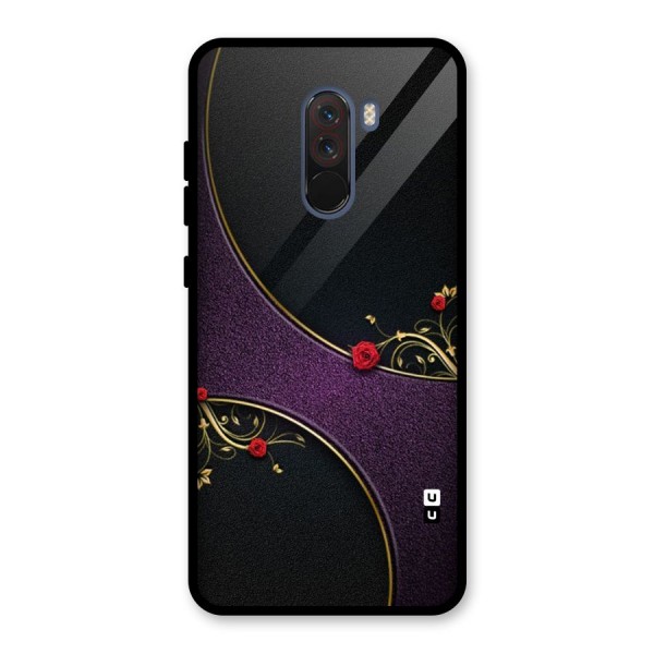 Flower Curves Glass Back Case for Poco F1