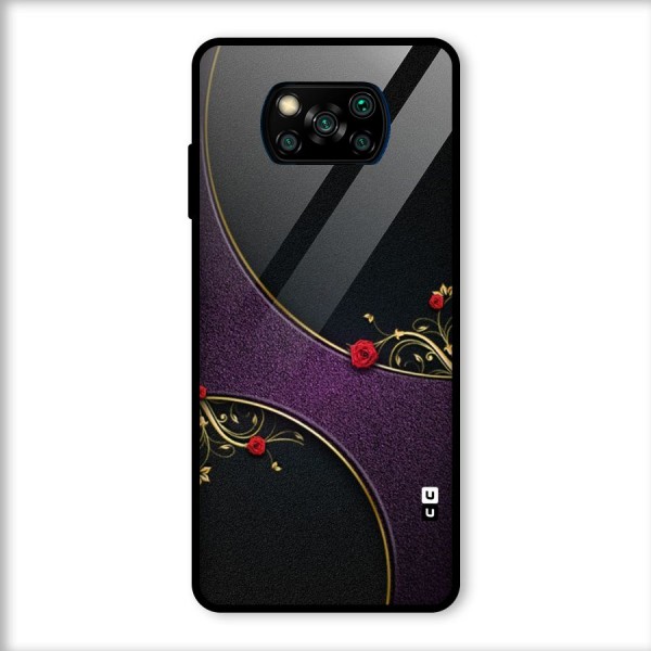 Flower Curves Glass Back Case for Poco X3