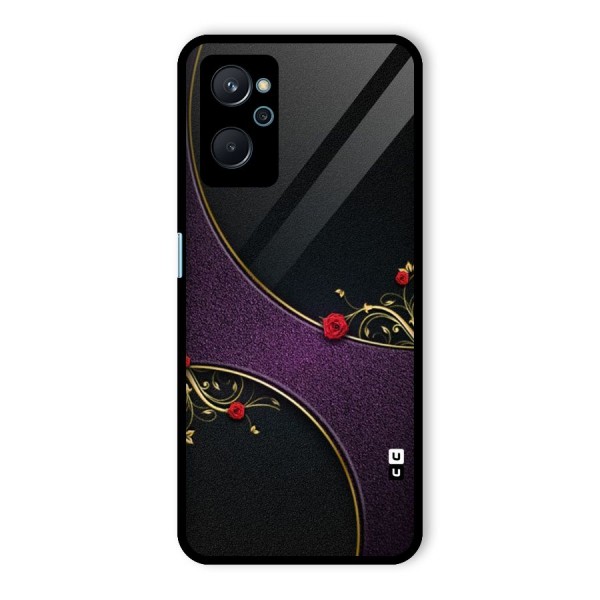 Flower Curves Glass Back Case for Realme 9i