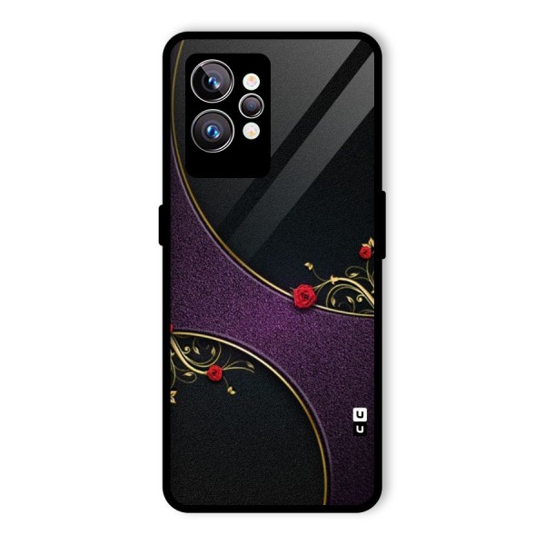 Flower Curves Glass Back Case for Realme GT2 Pro