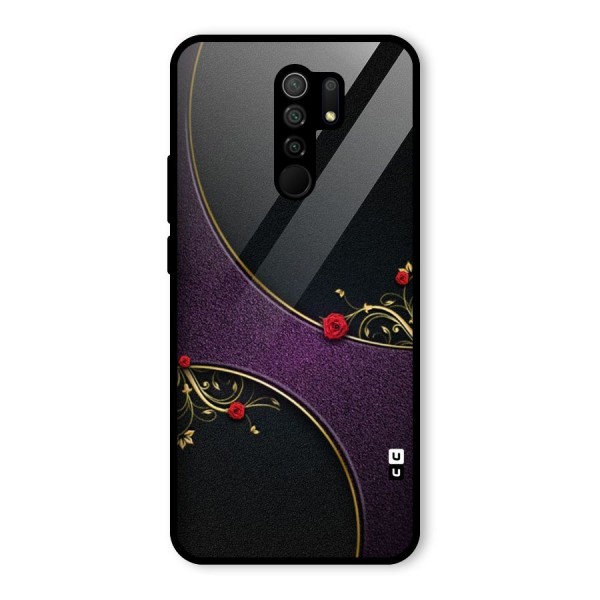 Flower Curves Glass Back Case for Redmi 9 Prime