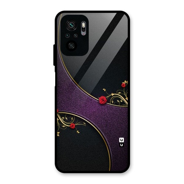 Flower Curves Glass Back Case for Redmi Note 10