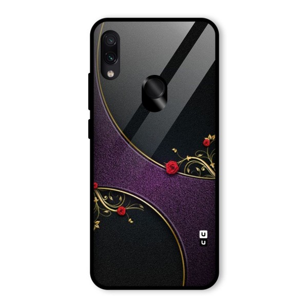 Flower Curves Glass Back Case for Redmi Note 7