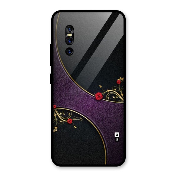 Flower Curves Glass Back Case for Vivo V15 Pro