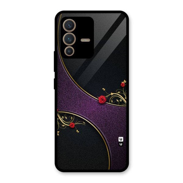 Flower Curves Glass Back Case for Vivo V23 5G