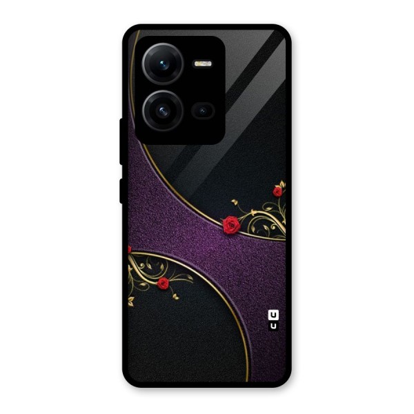 Flower Curves Glass Back Case for Vivo V25